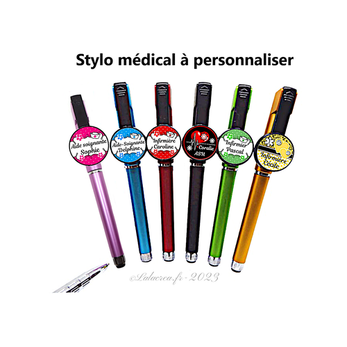 Votre prénom, stylo infirmière, aide soignante, sage femme ou autre, stylo à personnaliser avec le métier et prénom de votre choix