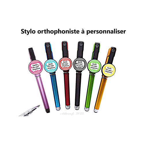 Stylo orthophoniste personnalisable au prénom de votre choix