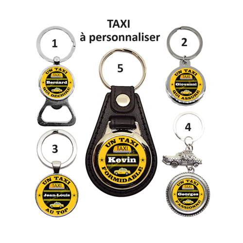 Porte clés taxi personnalisé, décapsuleur, cadeau taxi