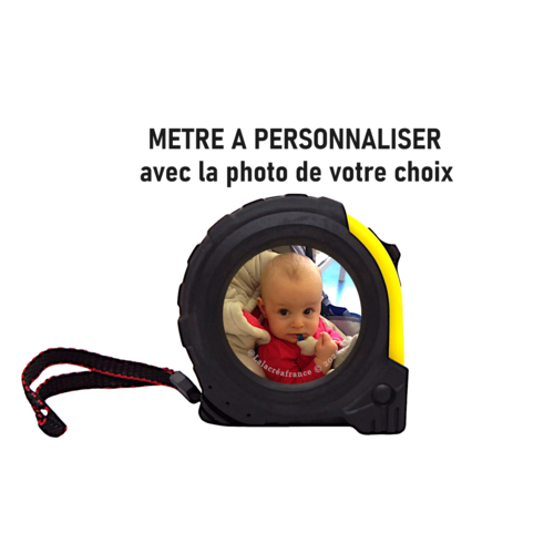 Mètre ruban personnalisé avec photo, cadeau tonton, papy, papa, parrain, mètre personnalisé de 5m