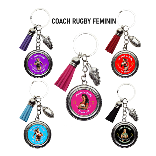 Porte clés coach de rugby féminin