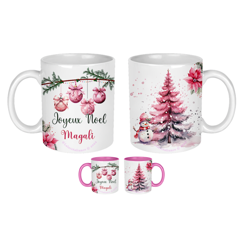 Mug joyeux noël à personnaliser, tasse noël