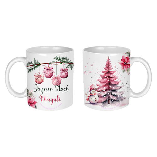 Mug joyeux noël à personnaliser, tasse noël