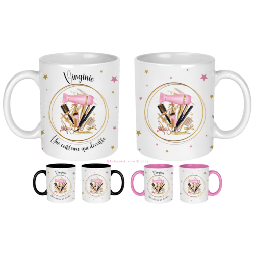 Mug coiffeuse à personnaliser, une coiffeuse qui décoiffe, cadeau coiffeuse
