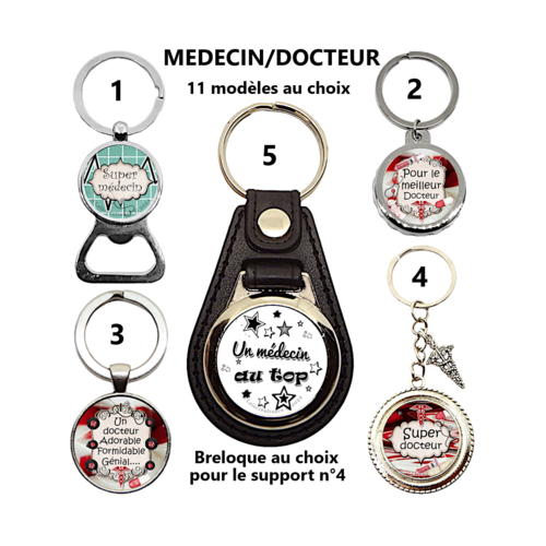 Porte clés médecin, décapsuleur docteur