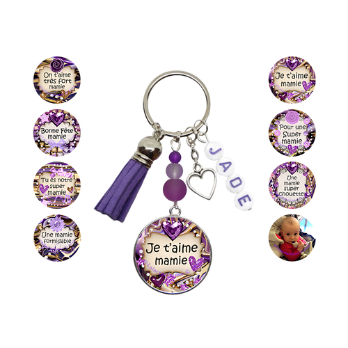 Porte clés mamie personnalisable avec ou sans photo