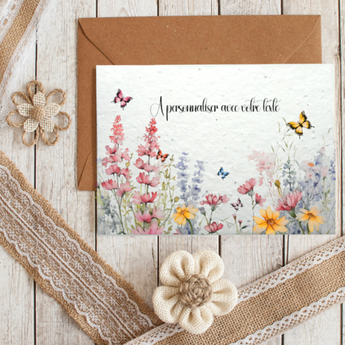 Carte à planter personnalisable au texte de votre choix, carte ensemencée pour toutes occasions