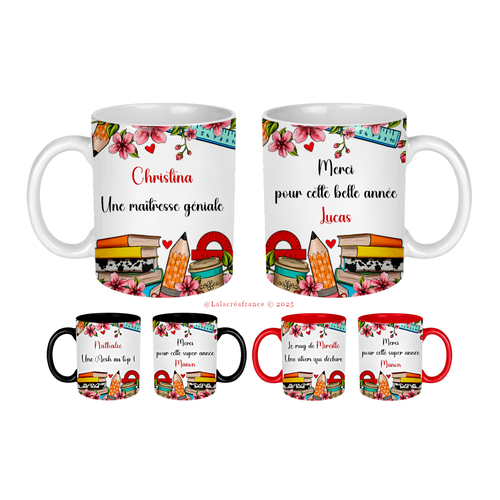 Mug maitresse personnalisé, atsem, aesh, cadeau personnalisé au texte de votre choix