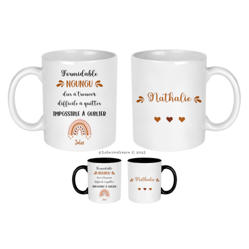 Mug nounou personnalisé, formidable nounou, dur à trouver, difficile à quitter, impossible à oublier