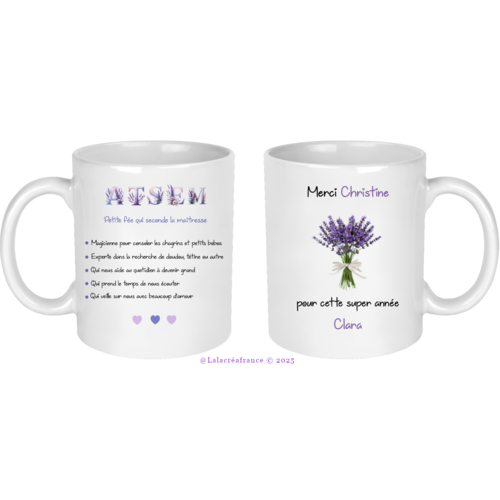 Mug définition atsem personnalisé, cadeau personnalisé au texte de votre choix