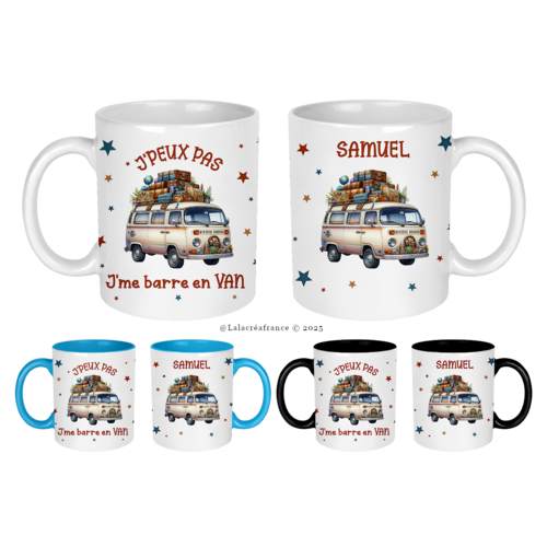 Mug personnalisé j'peux pas j'me barre en van