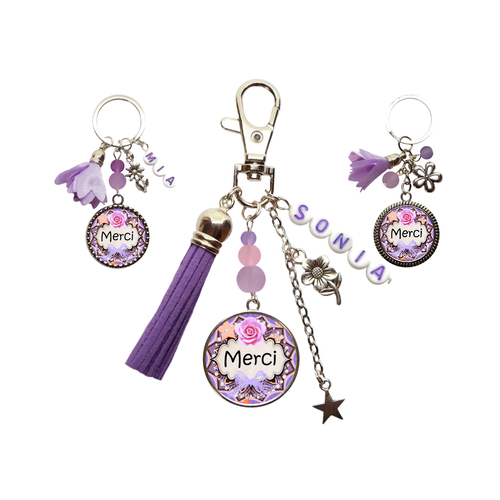 Porte clés merci personnalisé