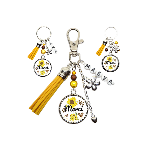 Porte clés merci personnalisé