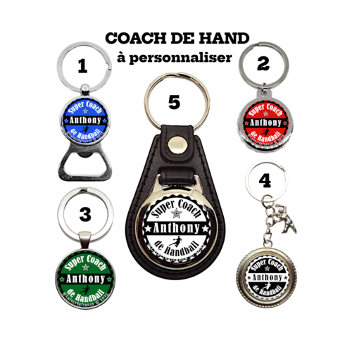 Porte clés super coach de handball personnalisé