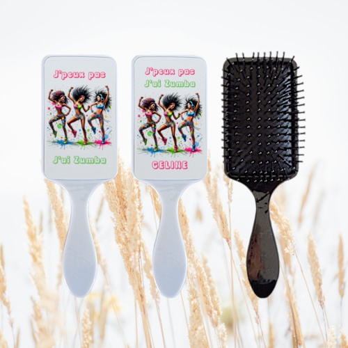 Brosse à cheveux personnalisée j'peux pas j'ai zumba