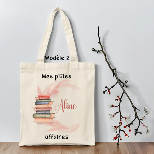 Tote bag bibliothèque personnalisé – sac livres, club de lecture ou enseignant