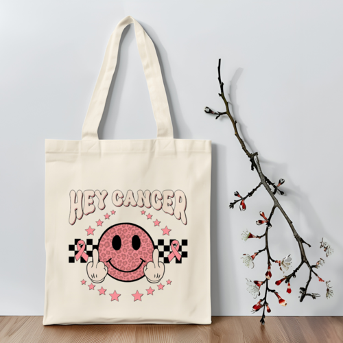 Tote bag octobre rose – sac fourre-tout sensibilisation cancer du sein