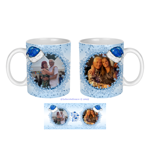 Mug noël personnalisé avec photo – cadeau famille unique