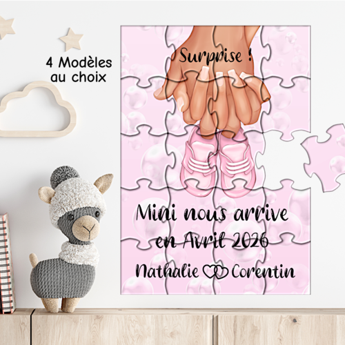 Puzzle annonce grossesse ou naissance – cadeau original et personnalisé