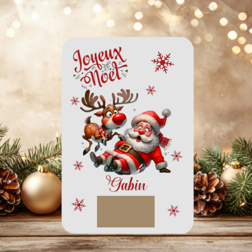 Carte à gratter de noël unique et rigolote – cachez un message surprise !
