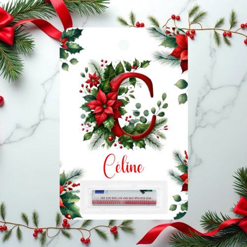 Porte-billet personnalisé en bois ou en carton – carte cadeau original pour noël pour offrir argent