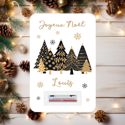 Porte-billet personnalisé – carte cadeau original pour noël pour offrir argent