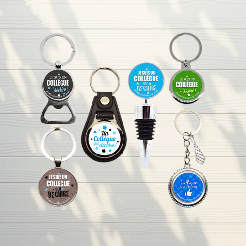 Porte-clés un collègue qui déchire, décapsuleur, cadeau original pour collègue