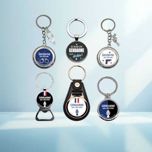 Porte-clés "gendarme qui déchire" – décapsuleur original gendarme