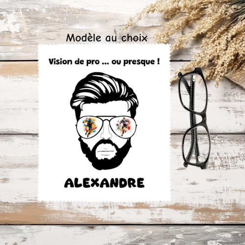 Essuie-lunettes rugby personnalisé, cadeau rugbyman, accessoire sport personnalisé