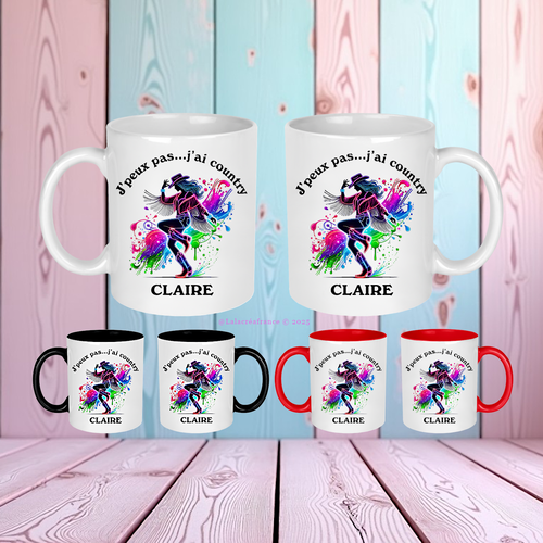 Mug personnalisé “j’peux pas, j’ai country” • cadeau country