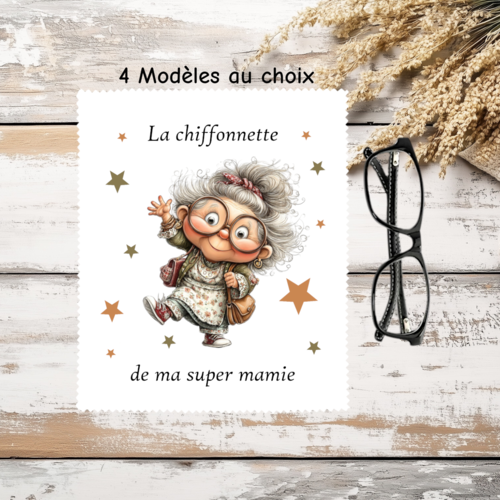Essuie lunette personnalisé mamie – cadeau humour pour mamie - fête des grands-mères