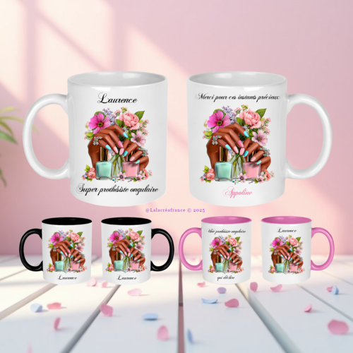Mug prothésiste ongulaire personnalisé – cadeau manucure