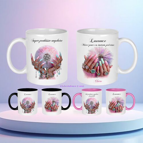 Mug prothésiste ongulaire personnalisé – cadeau manucure