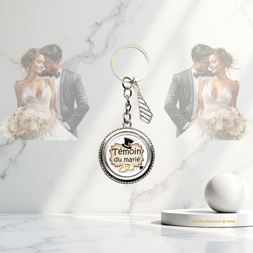 Porte-clés témoin de mariage – "témoin du marié" – cadeau témoin, idée cadeau mariage, remerciement