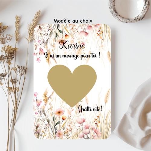 Carte à gratter personnalisée – veux-tu être ma témoin ? – demande témoin mariage – demande demoiselle d'honneur