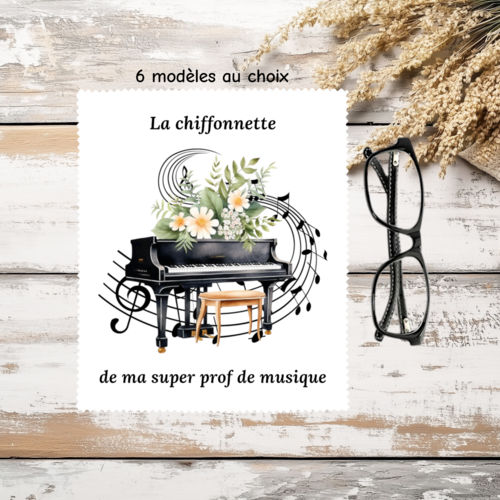Essuie-lunettes personnalisé prof de musique - cadeau fin d'année