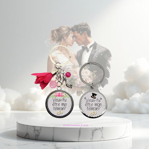 Porte-clés demande de témoin – décapsuleur témoin - cadeau annonce mariage