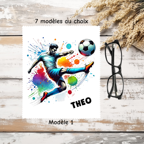 Essuie lunettes football personnalisé – cadeau coach – souvenir d’équipe fin de saison