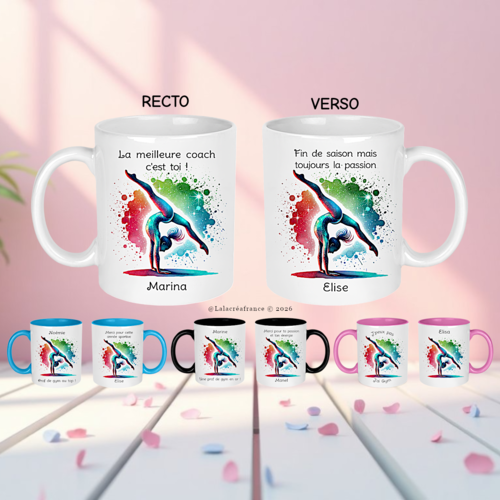 Mug coach gymnastique personnalisé – cadeau coach grs