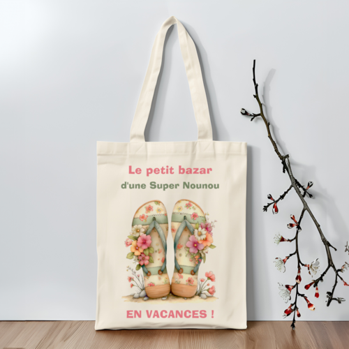 Tote bag nounou – cadeau fin d’année nounou, auxiliaire de crèche