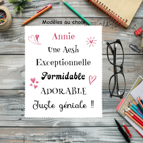 Essuie lunettes aesh personnalisé – cadeau fin d’année école