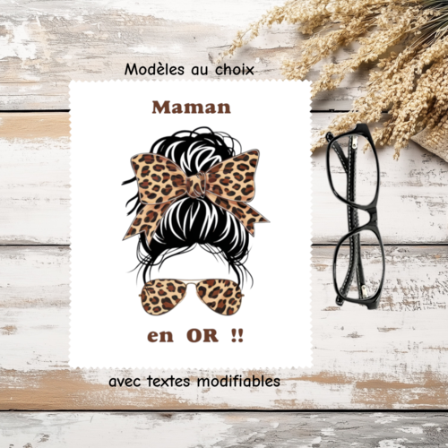 Essuie lunettes personnalisé femme – cadeau maman, marraine, mamie, tatie, copine