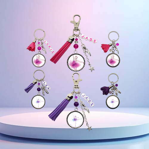 Porte-clés prof de danse personnalisé – cadeau danseuse – accessoire ballerine – idée cadeau fin d’année