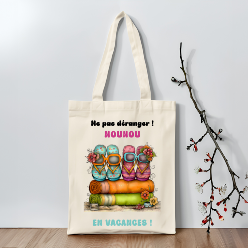 Tote bag nounou – cadeau fin d’année nounou, auxiliaire de crèche