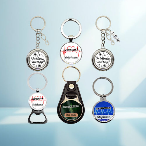 Porte-clé infirmier personnalisé | cadeau infirmier - interne original