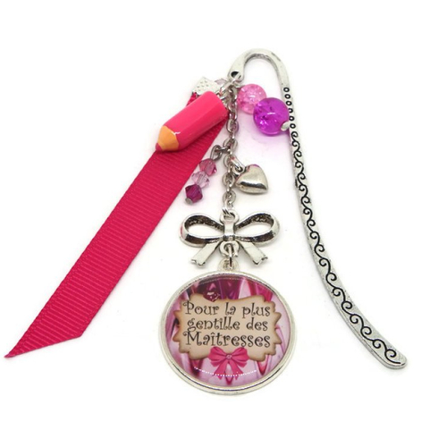 Marque-pages maîtresse, cadeau maitresse, "pour la plus gentille des maîtresses"