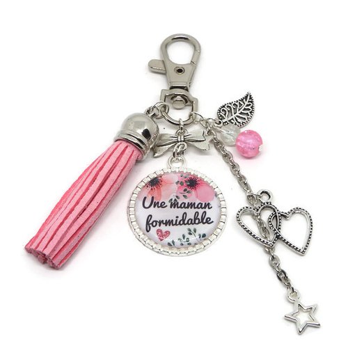 Porte clés maman, cadeau maman, "une maman formidable", cadeau fête des mères