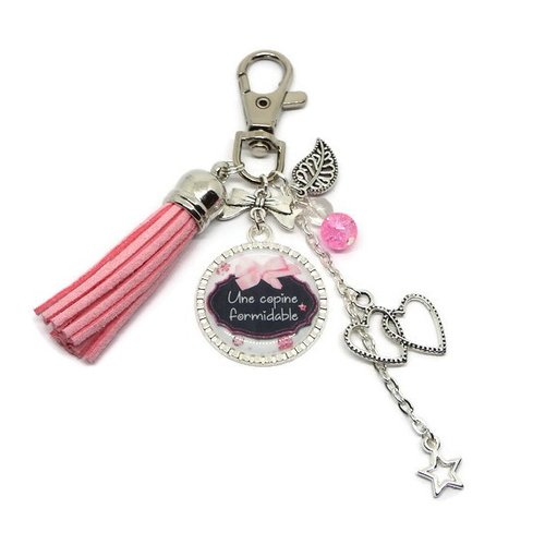 Porte clés copine, cadeau copine, "une copine formidable"