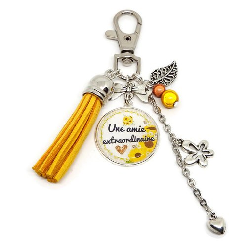 Porte clés copine, cadeau copine, amie, "une amie extraordinaire"