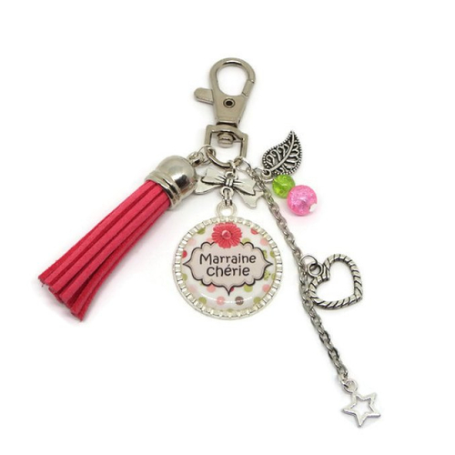 Porte clés marraine, cadeau marraine, "marraine chérie"